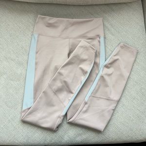 Nike light pink workout leggings with reflectors